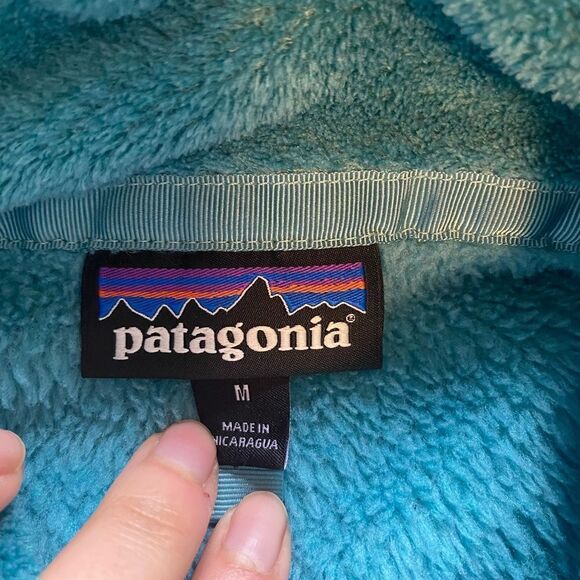 Patagonia Snap T fleece Pullover Womens size Medium Turquoise - Picture 4 of 5